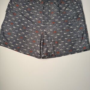 Columbia PFG Swim Trunks Mens XL Blue Fish Print Lined Board Shorts